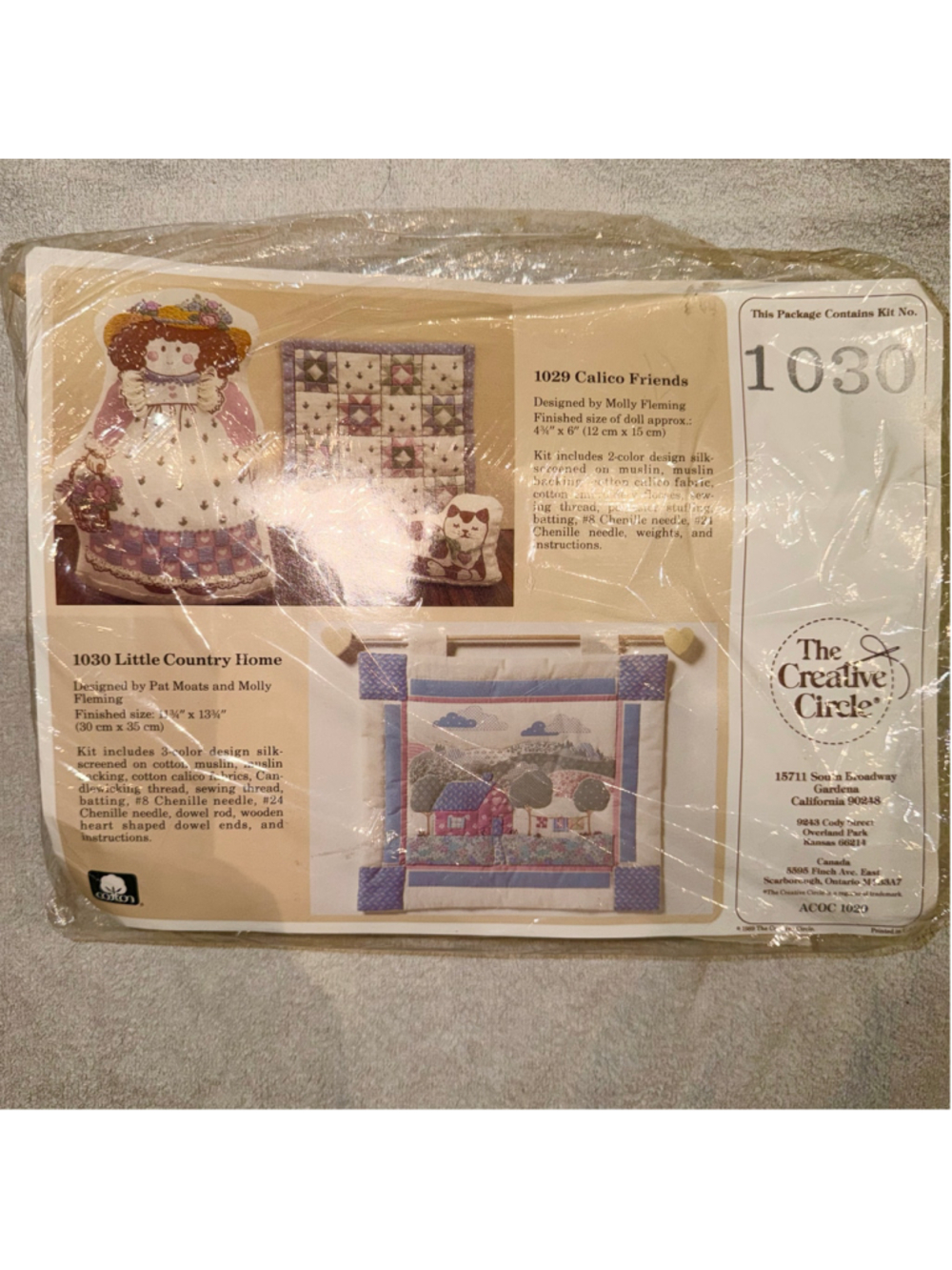 Vintage NOS 1989 Litte Countey Home Creative Circle Wall Hanging Kit #1030